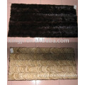 natural dark brown color mink fur plate moon style top quality